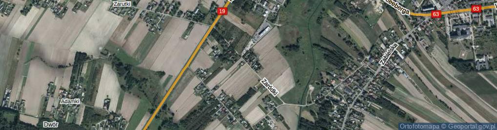 Zdjęcie satelitarne Zaródki ul.